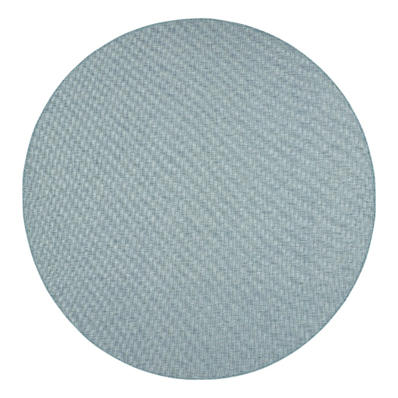 Nourison Positano 8' x Round Aqua Fabric Modern Area Rug (8' Round)