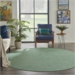Nourison Positano 8' x Round Blue Green Fabric Modern Area Rug (8' Round)