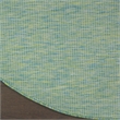 Nourison Positano 8' x Round Blue Green Fabric Modern Area Rug (8' Round)
