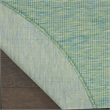 Nourison Positano 8' x Round Blue Green Fabric Modern Area Rug (8' Round)