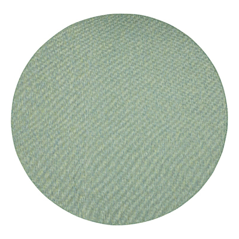 Nourison Positano 8' x Round Blue Green Fabric Modern Area Rug (8' Round)