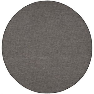 Nourison Positano 8' x Round Charcoal Fabric Modern Area Rug (8' Round)