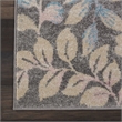 Nourison Tranquil 2' x 4' Grey/Beige Farmhouse Indoor Rug Polypropylene