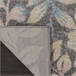Nourison Tranquil 2' x 4' Grey/Beige Farmhouse Indoor Rug Polypropylene