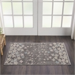 Nourison Tranquil 2' x 4' Grey-Beige Indoor Rug Polypropylene