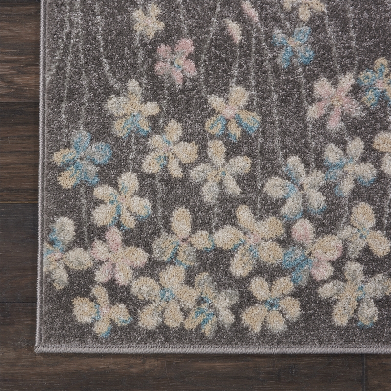 Nourison Tranquil 2' x 4' Grey-Beige Indoor Rug Polypropylene