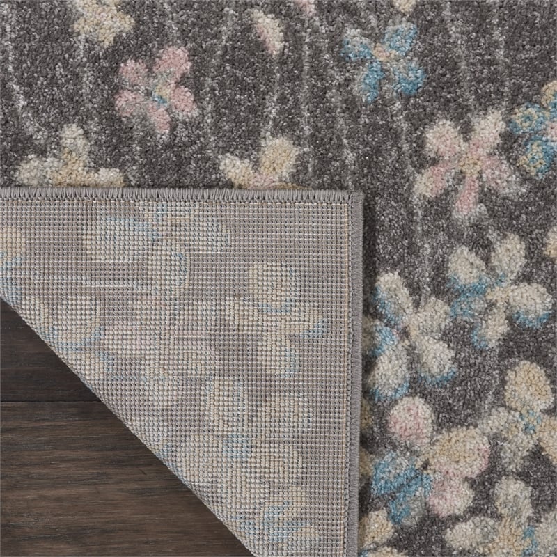 Nourison Tranquil 2' x 4' Grey-Beige Indoor Rug Polypropylene
