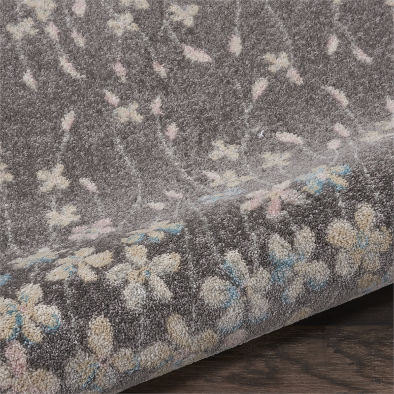 Nourison Tranquil 2' x 4' Grey-Beige Indoor Rug Polypropylene