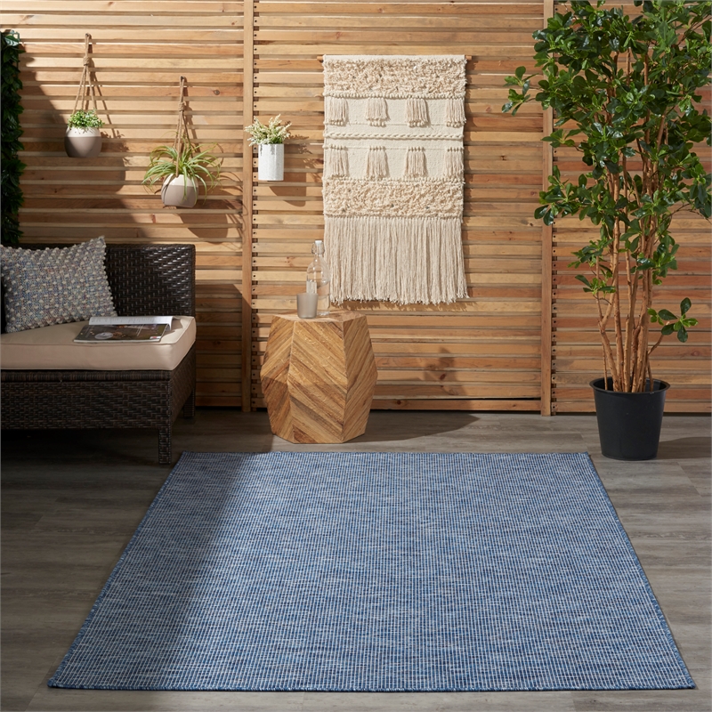 Nourison Positano 4' x 6' Navy Blue Fabric Modern Area Rug (4' x 6')