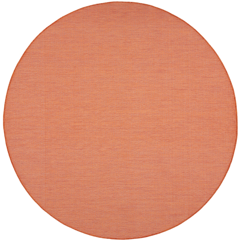 Nourison Positano 8' x Round Terracotta Fabric Modern Area Rug (8' Round)