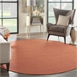 Nourison Positano 8' x Round Terracotta Fabric Modern Area Rug (8' Round)