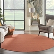 Nourison Positano 8' x Round Terracotta Fabric Modern Area Rug (8' Round)