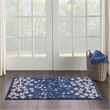 Nourison Tranquil 2' X 4' Navy Indoor Rug