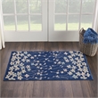 Nourison Tranquil 2' X 4' Navy Indoor Rug