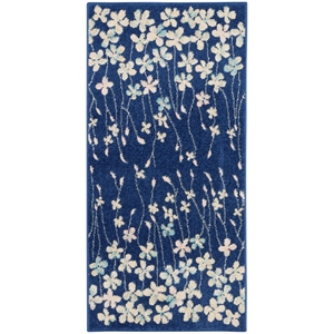 Nourison Tranquil 2' X 4' Navy Indoor Rug