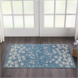 Nourison Tranquil 2' x 4' Turquoise Indoor Rug Polypropylene