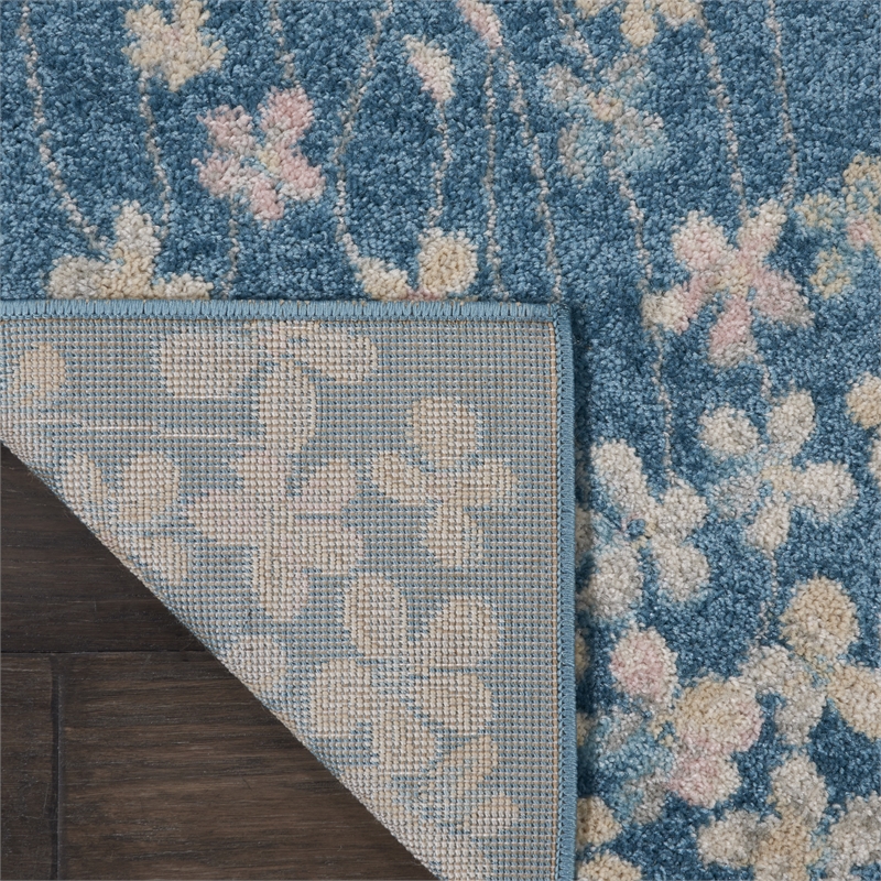 Nourison Tranquil 2' x 4' Turquoise Indoor Rug Polypropylene