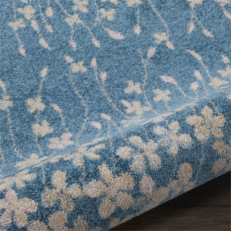 Nourison Tranquil 2' x 4' Turquoise Indoor Rug Polypropylene
