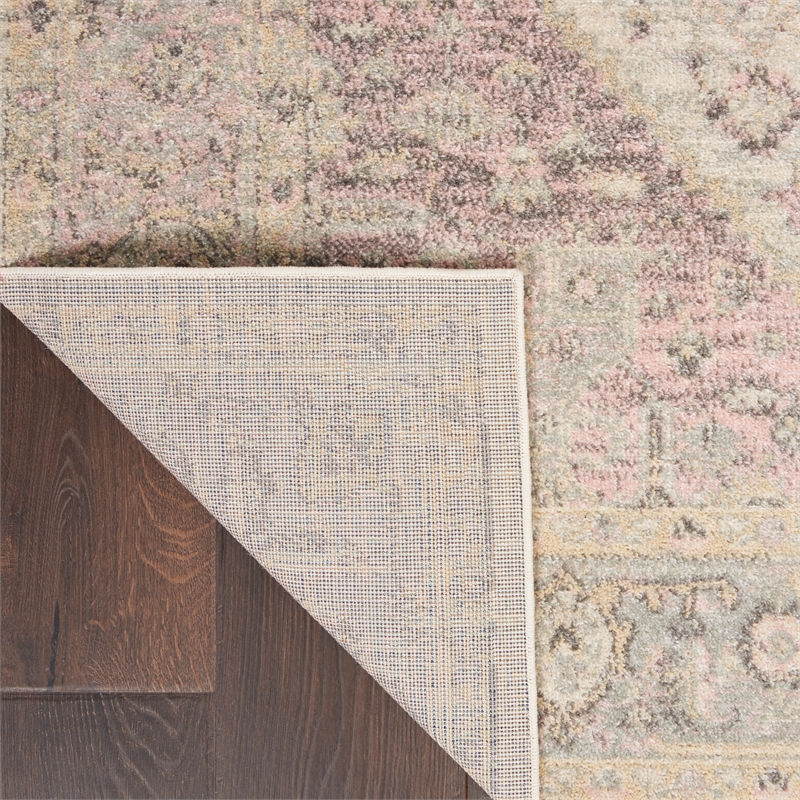 Nourison Tranquil 6' x 9' Ivory/Pink Farmhouse Indoor Rug