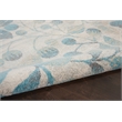 Nourison Tranquil 6' x 9' Ivory/Turquoise Farmhouse Indoor Rug