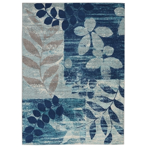 Nourison Tranquil 5'3&quot x 7'3&quot Navy/Light Blue Farmhouse Indoor Rug