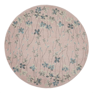 Nourison Tranquil 5'3&quot x ROUND Pink Indoor Rug Polypropylene