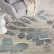 Nourison Tranquil 7' x 10' Ivory/Light Blue Farmhouse Indoor Rug Polypropylene