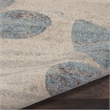 Nourison Tranquil 7' x 10' Ivory/Light Blue Farmhouse Indoor Rug Polypropylene