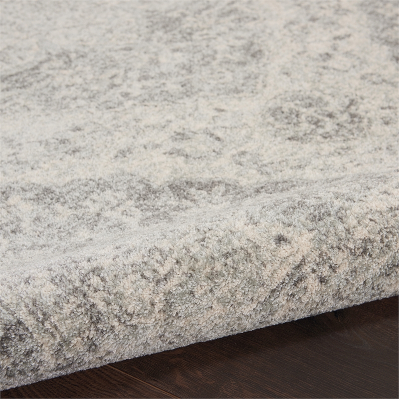 Nourison Tranquil 8' x 10' Ivory/Grey Farmhouse Indoor Rug Polypropylene