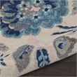 Nourison Tranquil 8' x 10' Ivory/Light Blue Farmhouse Indoor Rug Polypropylene