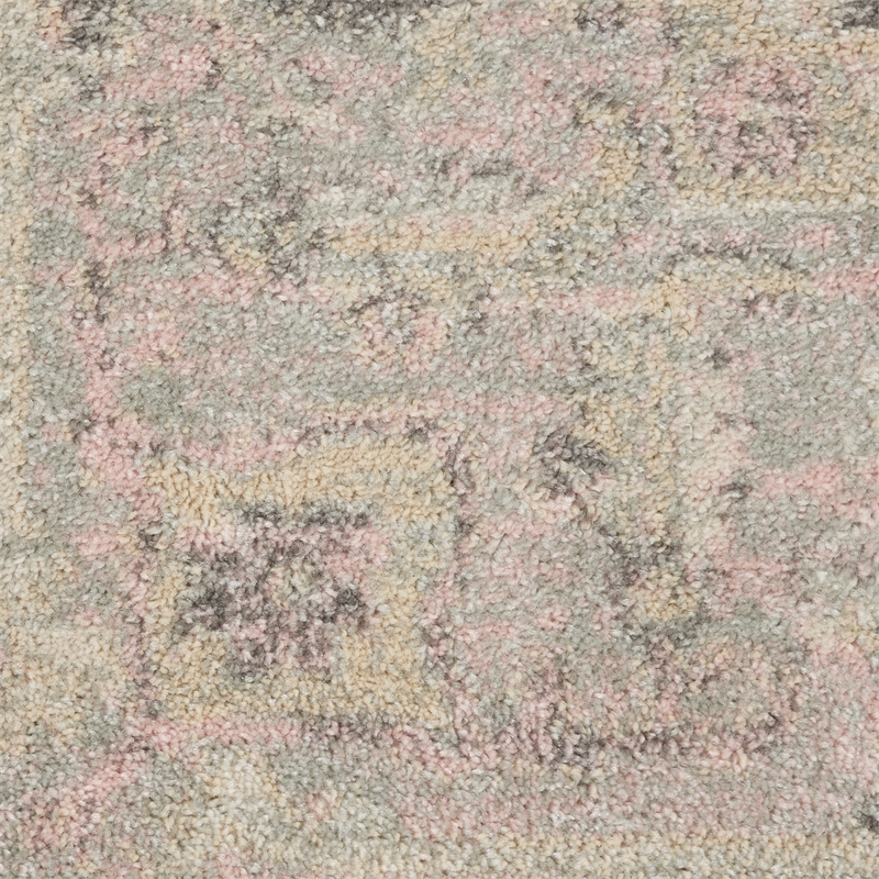 Nourison Tranquil 8' x 10' Ivory/Pink Farmhouse Indoor Rug Polypropylene