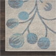 Nourison Tranquil 8' x 10' Ivory/Turquoise Farmhouse Indoor Rug Polypropylene