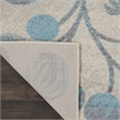 Nourison Tranquil 8' x 10' Ivory/Turquoise Farmhouse Indoor Rug Polypropylene
