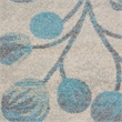 Nourison Tranquil 8' x 10' Ivory/Turquoise Farmhouse Indoor Rug Polypropylene