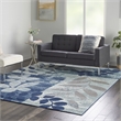 Nourison Tranquil 8' x 10' Navy/Light Blue Farmhouse Indoor Rug Polypropylene
