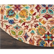 Nourison Vivid 8' x ROUND Ivory Floral Indoor Rug