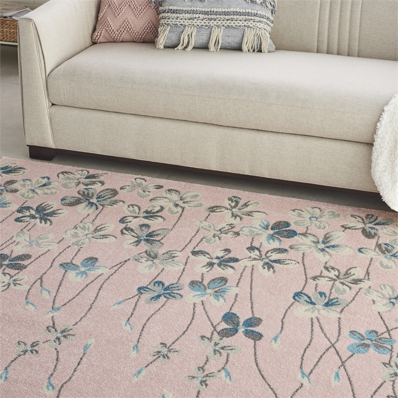 Nourison Tranquil 8' x 10' Pink Indoor Rug Polypropylene
