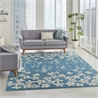 Nourison Tranquil 8' x 10' Turquoise Indoor Rug Polypropylene