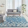 Nourison Tranquil 8' x 10' Turquoise Indoor Rug Polypropylene