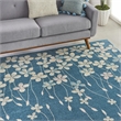 Nourison Tranquil 8' x 10' Turquoise Indoor Rug Polypropylene