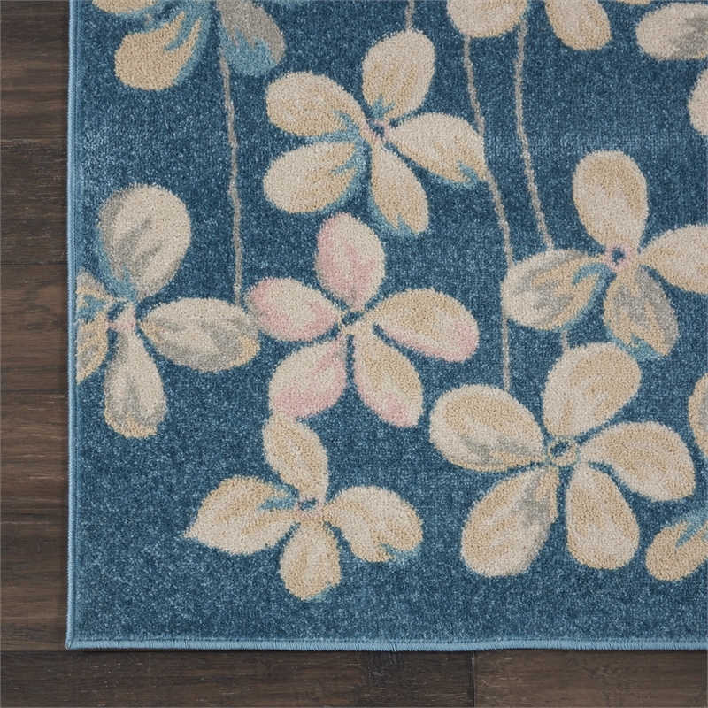 Nourison Tranquil 8' x 10' Turquoise Indoor Rug Polypropylene