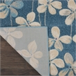 Nourison Tranquil 8' x 10' Turquoise Indoor Rug Polypropylene