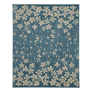 Nourison Tranquil 8' x 10' Turquoise Indoor Rug Polypropylene