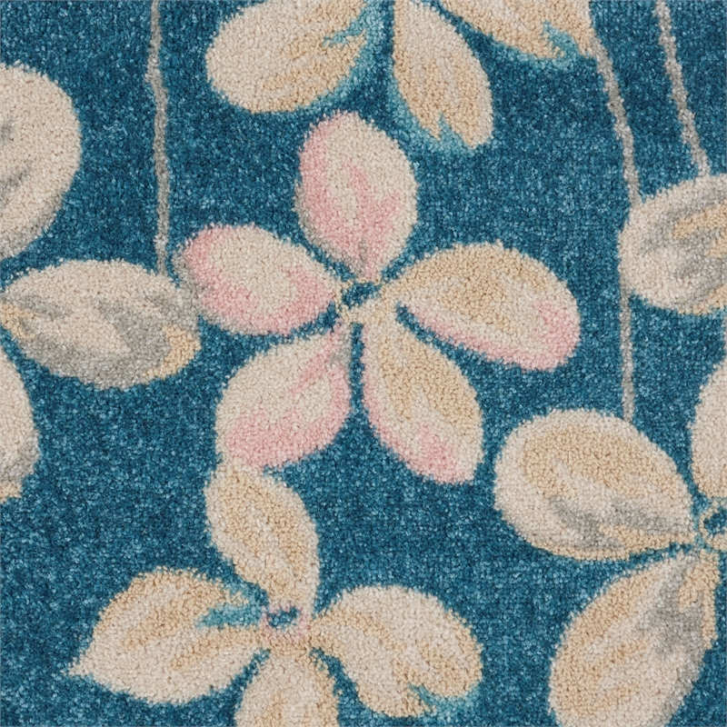 nourison tranquil 8'10&quot x 11'10&quot turquoise indoor rug