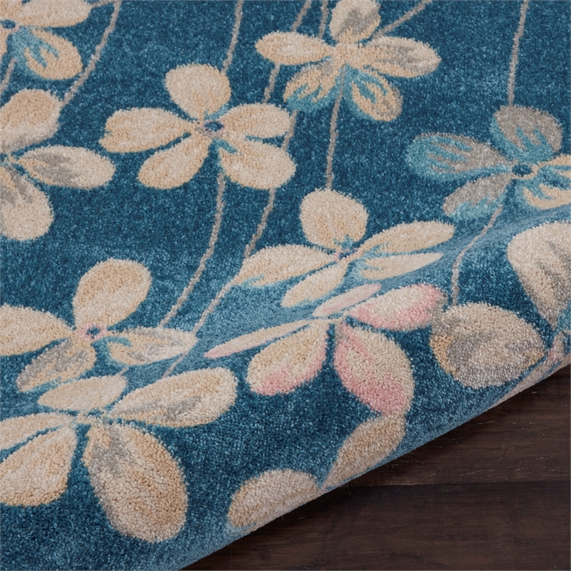 nourison tranquil 8'10&quot x 11'10&quot turquoise indoor rug