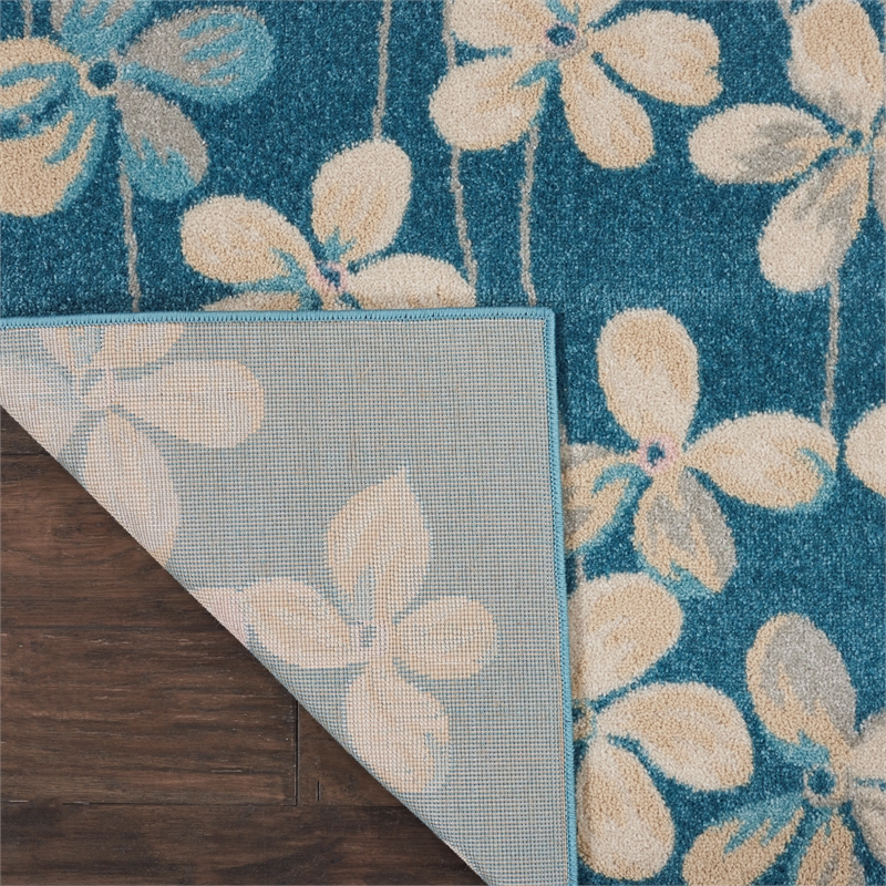 nourison tranquil 8'10&quot x 11'10&quot turquoise indoor rug