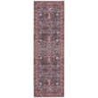 Nourison Brilliance Machine Washable 2' x 6' Navy/Brick Vintage Indoor Rug