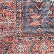 Nourison Brilliance Machine Washable 2' x 6' Navy/Brick Vintage Indoor Rug