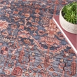 Nourison Brilliance Machine Washable 4' x 6' Navy/Brick Vintage Indoor Rug