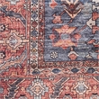 Nourison Brilliance Machine Washable 4' x 6' Navy/Brick Vintage Indoor Rug